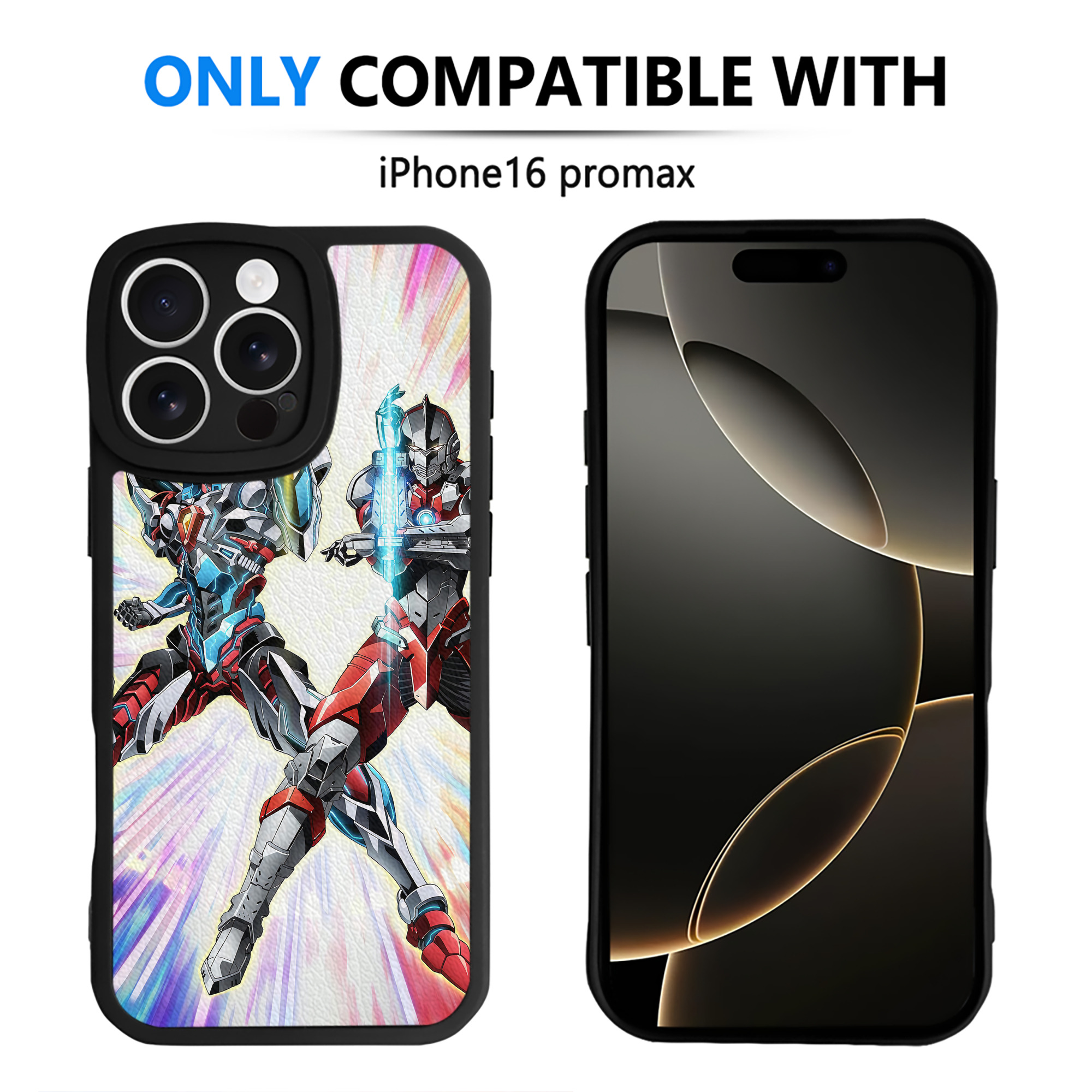 （画像用） ウルトラマン Ultraman 【iPhone 16シリーズ対応】シリコンスマホケース（レザー調） 材質：シリコン